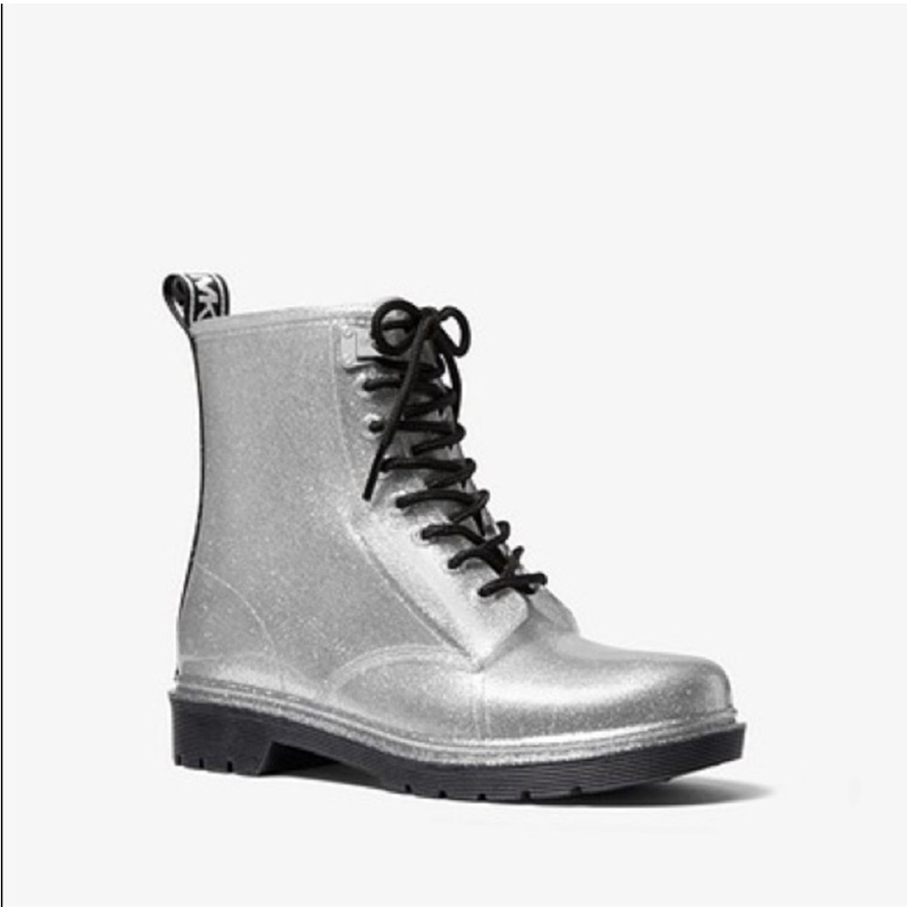Michael Kors Tavie Rain Bootie Silver